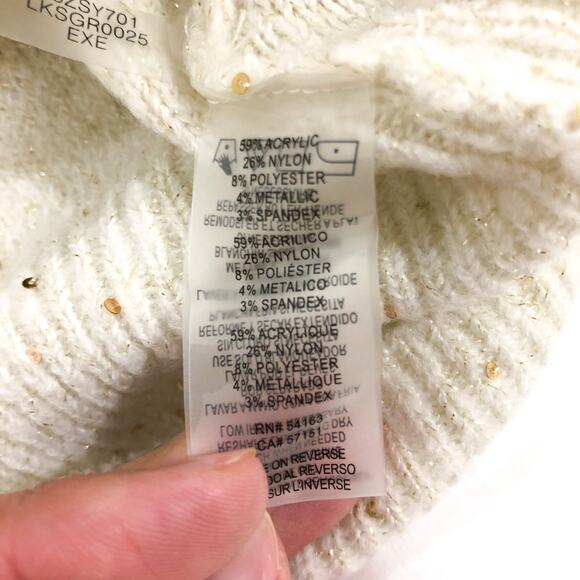 Karl Lagelfeld Paris Sparkle V-Neck Sweater - Picture 9 of 12